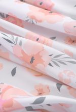 PINNKKU 4-Piece Crib Bedding Set for Girls, Baby Girl Bedding Crib Set, Cunas para Bebes, White, Blush Pink Flower Crib Skirt, Blanket, Crib Sheet and Diaper Stacker, Crib Bedding Sets for Girls - Image 5